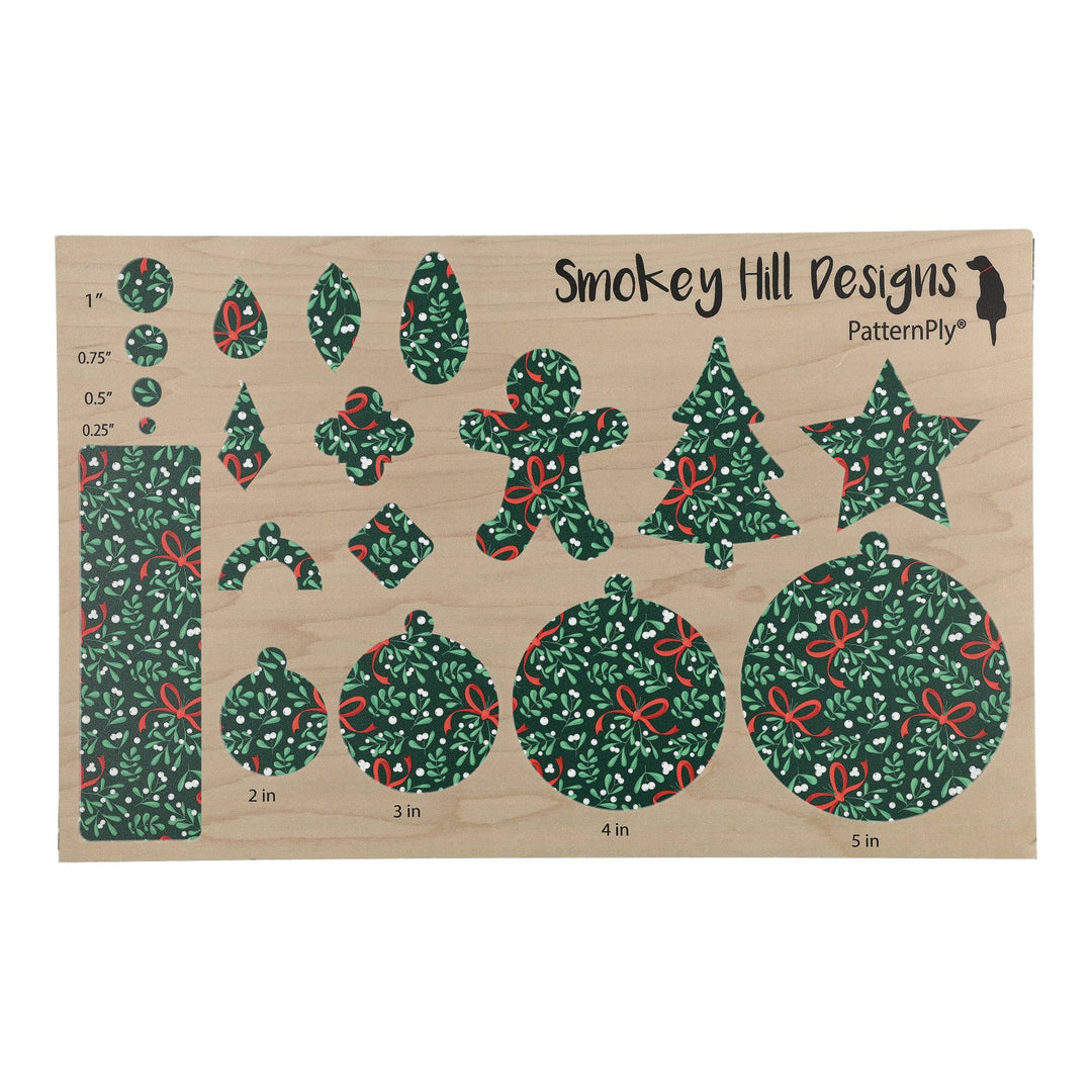 PatternPly® Full Coverage Mistletoe and Bows