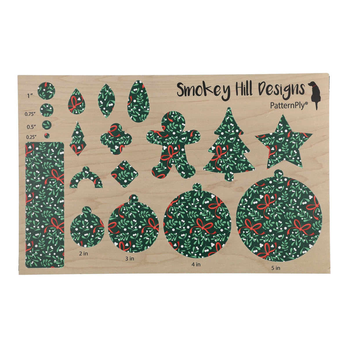 PatternPly® Full Coverage Mistletoe and Bows product photo 3