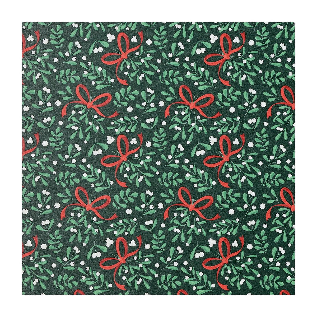 PatternPly® Full Coverage Mistletoe and Bows sheet showing the pattern