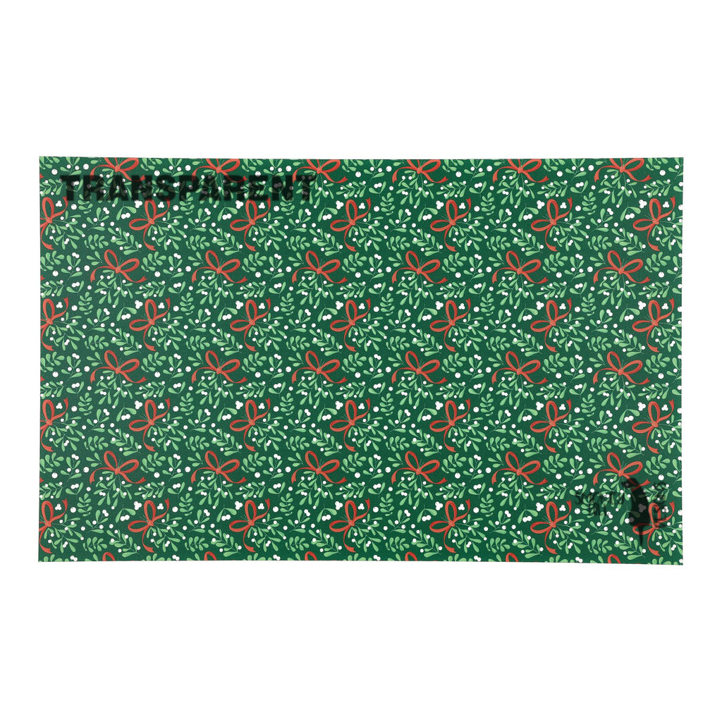 PatternPly® Transparent Mistletoe and Bows sheet showing the pattern