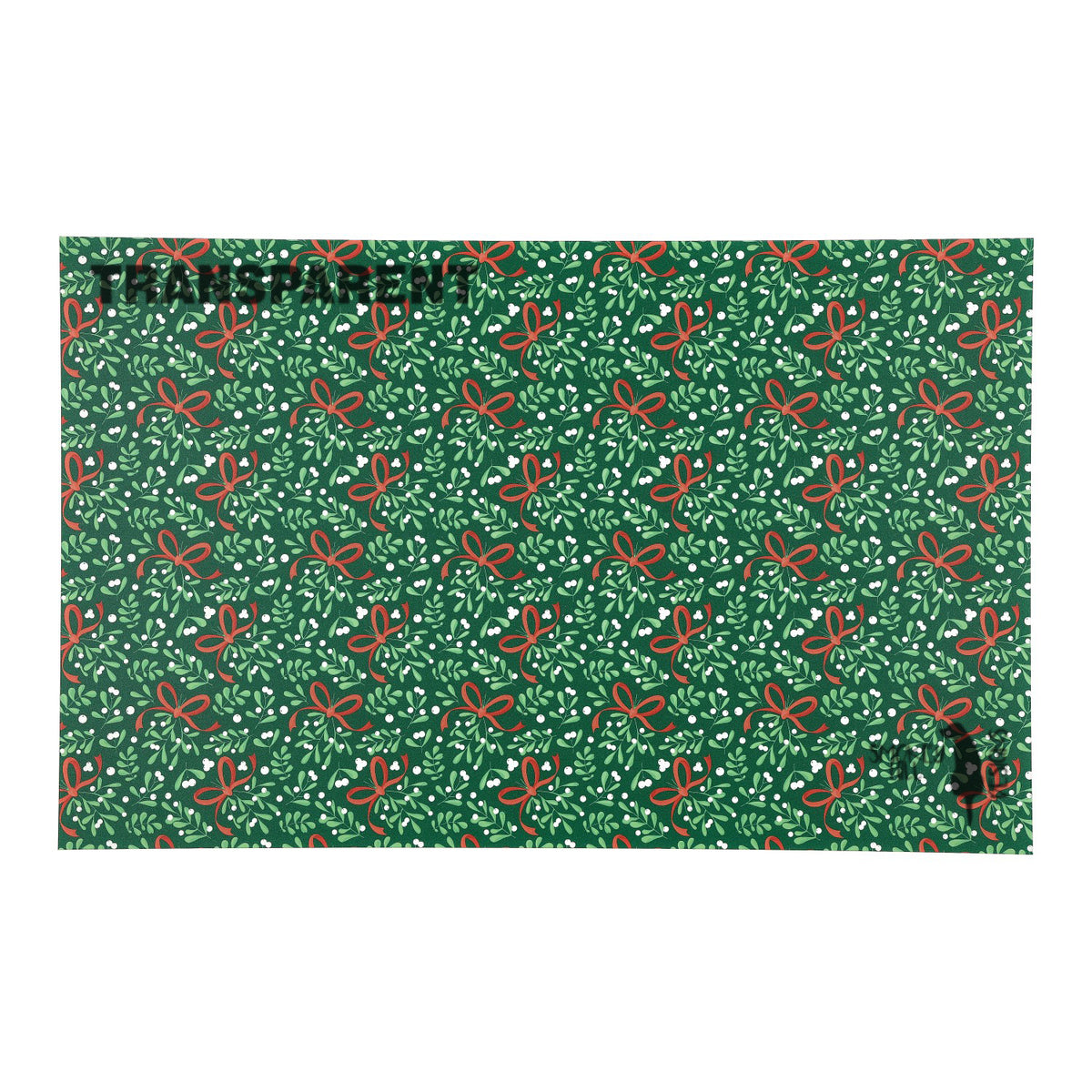 PatternPly® Transparent Mistletoe and Bows sheet showing the pattern