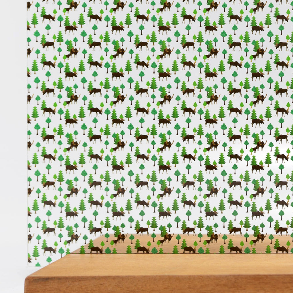 PatternPly® Scattered Moose and Trees sheet showing the pattern