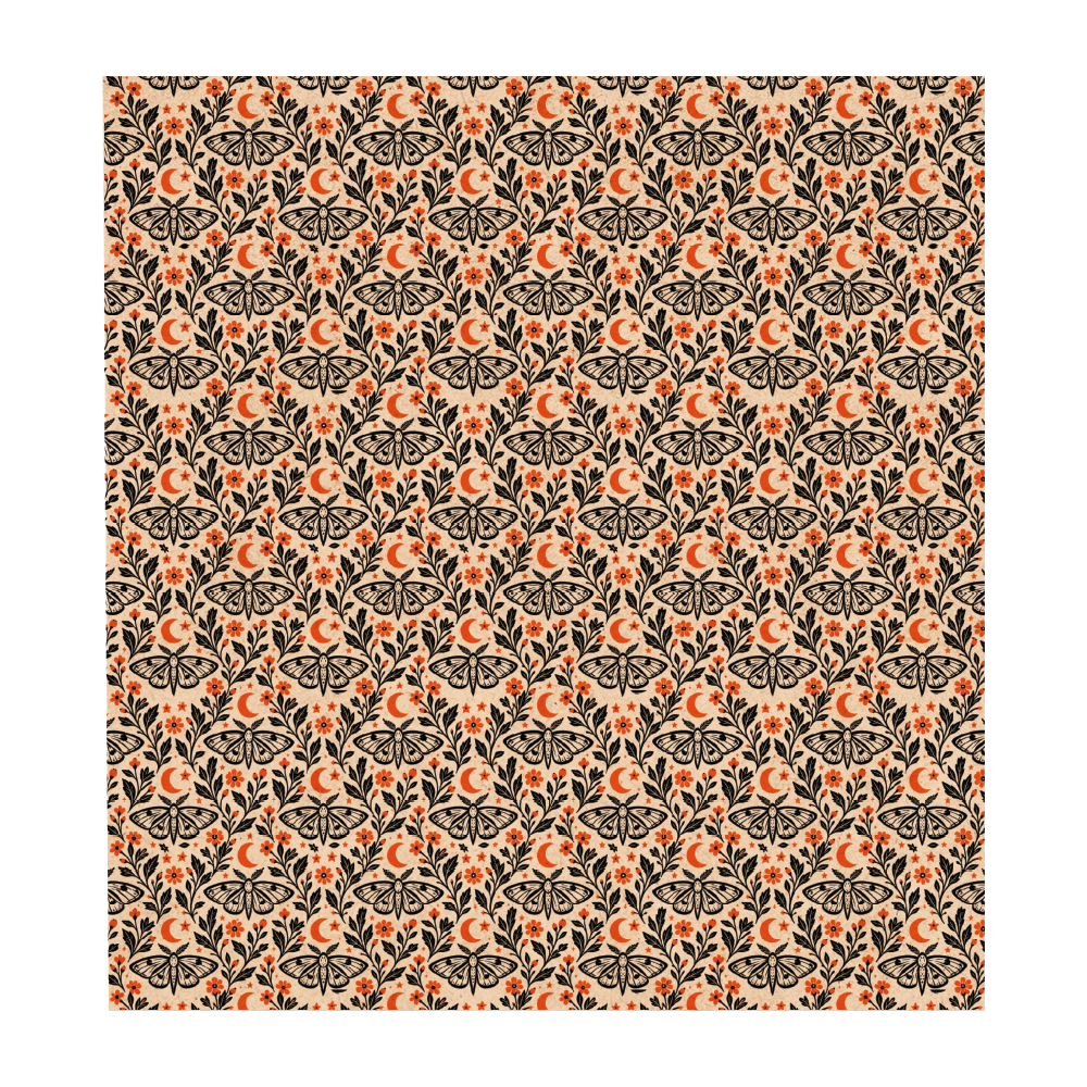 PatternPly® Naturals Moths And Moons sheet showing the pattern