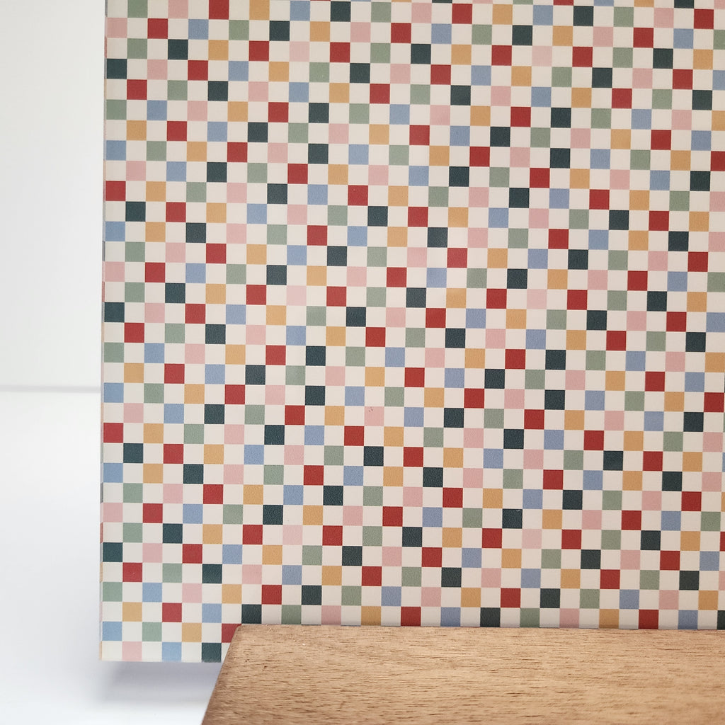 PatternPly® Full Coverage Neutral Checkerboard sheet showing the pattern