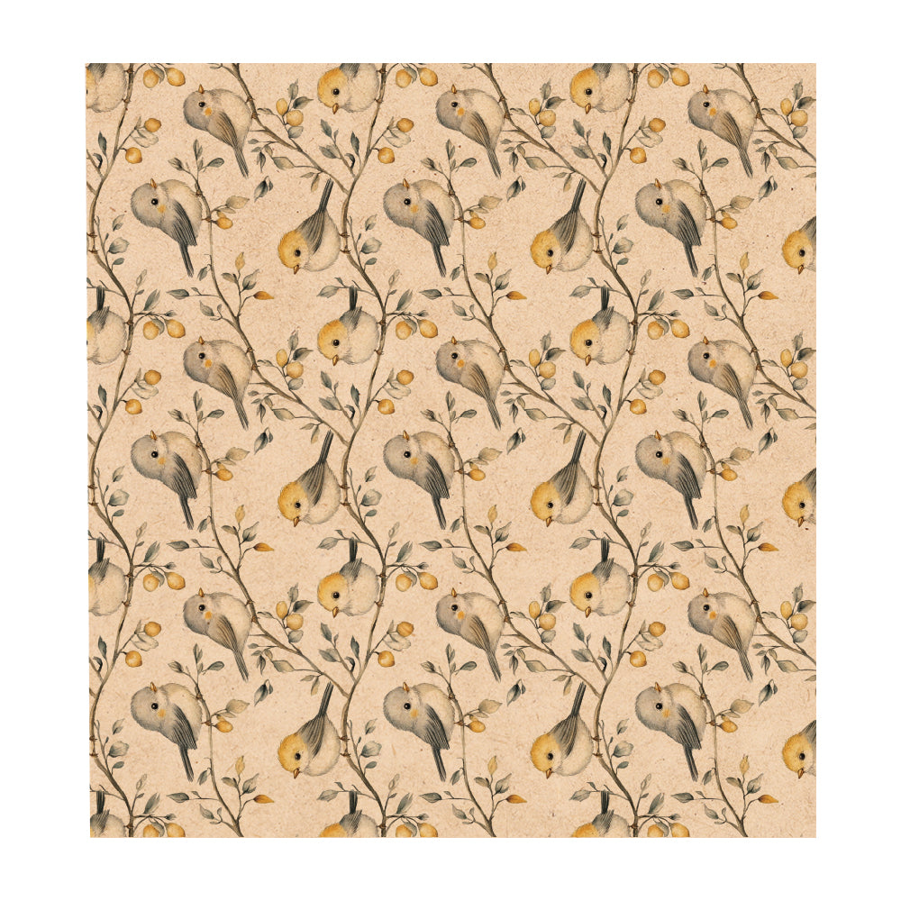PatternPly® Naturals Birds on Branches VERTICAL sheet showing the pattern
