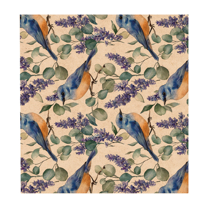 PatternPly® Naturals Bluebirds and Flowers VERTICAL