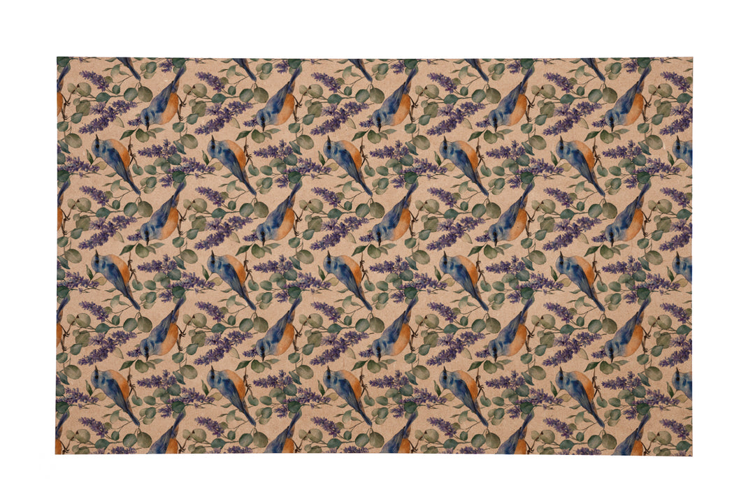PatternPly® Naturals Bluebirds and Flowers VERTICAL