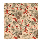 PatternPly® Naturals Cardinals and Pinecones VERTICAL sheet showing the pattern