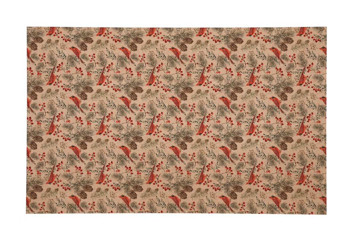 PatternPly® Naturals Cardinals and Pinecones VERTICAL product photo 2