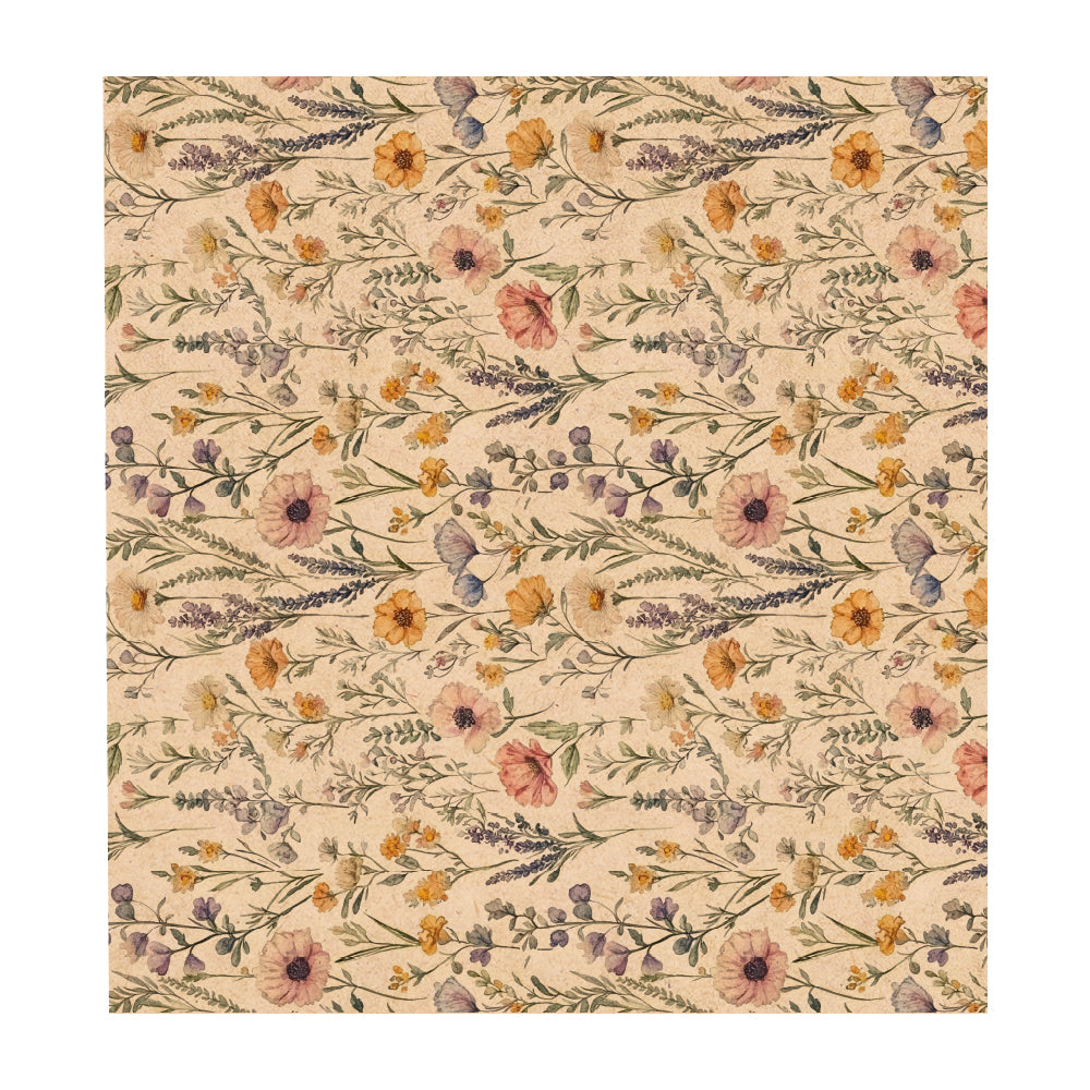 PatternPly® Naturals Pressed Wildflowers VERTICAL sheet showing the pattern