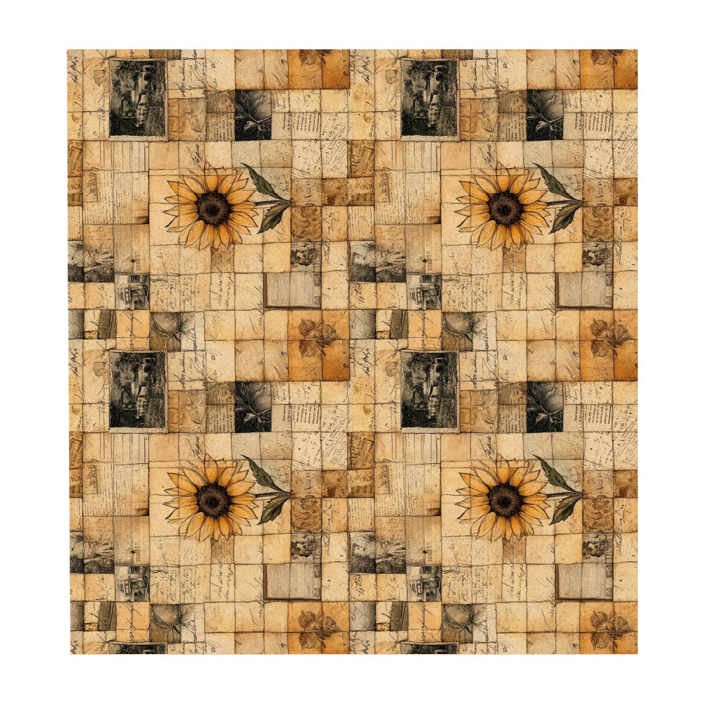 PatternPly® Naturals Sunflower Scrapbook VERTICAL sheet showing the pattern