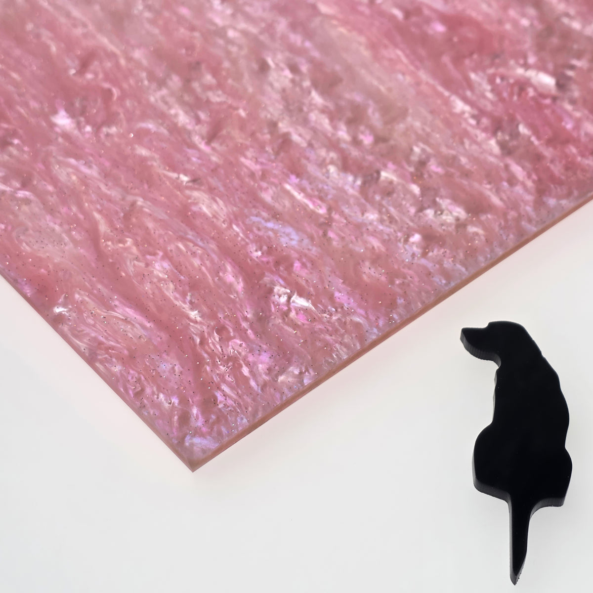 Pink Mist Interstellar Sparkles acrylic sheet