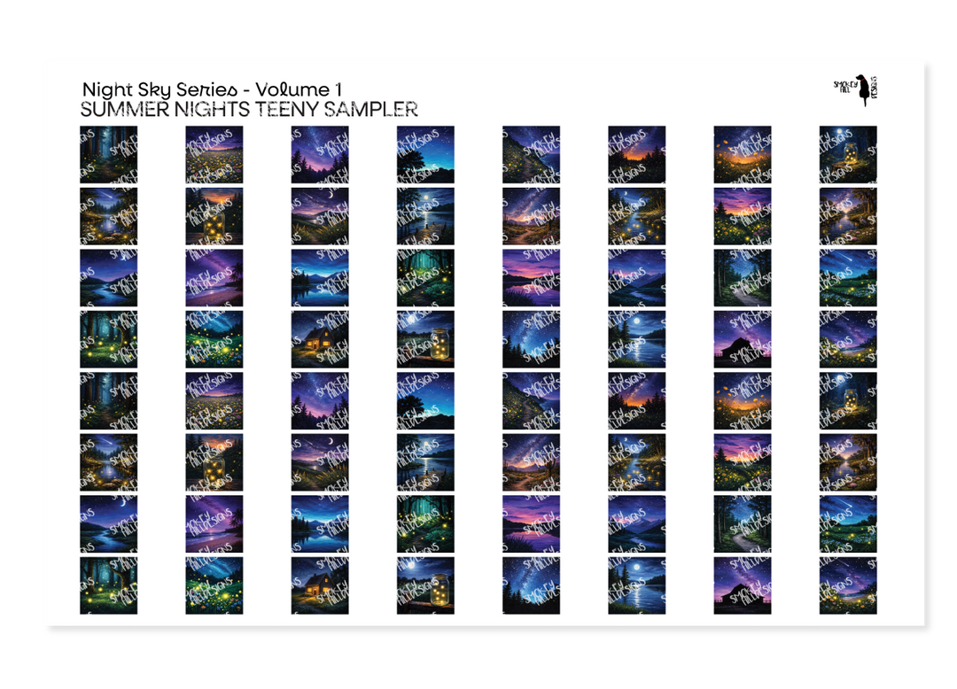 PatternPly® Full Coverage Night Skies Volume 1 Summer Nights Teeny Sampler Teeny Sampler