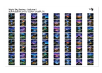 PatternPly® Full Coverage Night Skies Volume 1 Summer Nights Teeny Sampler: sampler sheet of small art scene designs