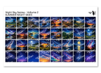 PatternPly® Transparent Night Skies Volume 2 Summer Night Skies Sampler: sampler sheet of small art scene designs