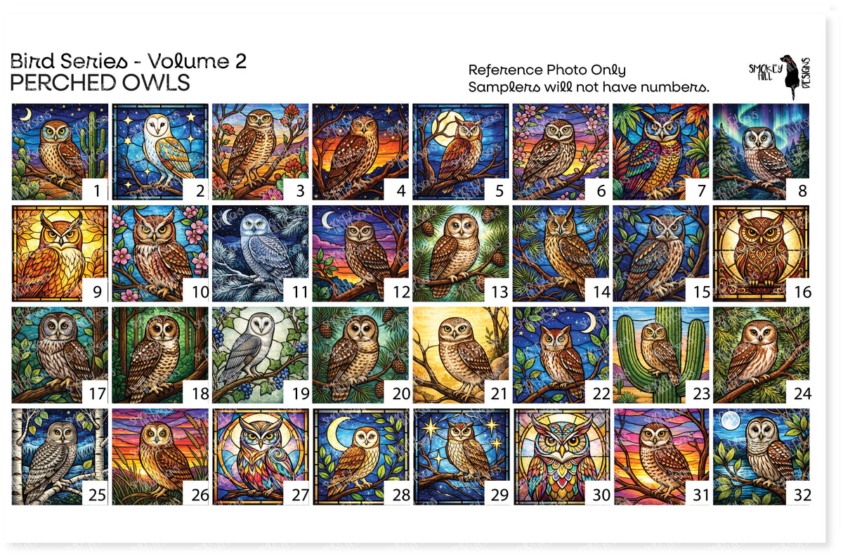 PatternPly® Full Coverage Birds Series Volume 2 Perched Owls Sampler product photo 3