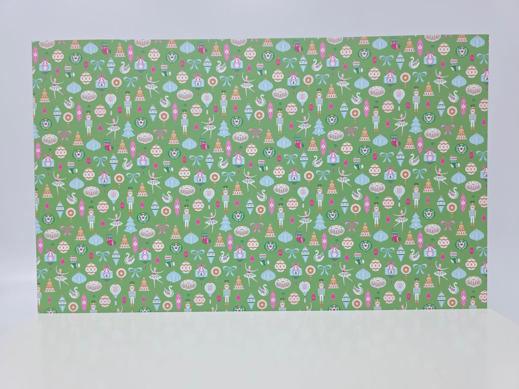 PatternPly® Full Coverage Nutcrackers and Ballerinas on Green LARGE product photo 2