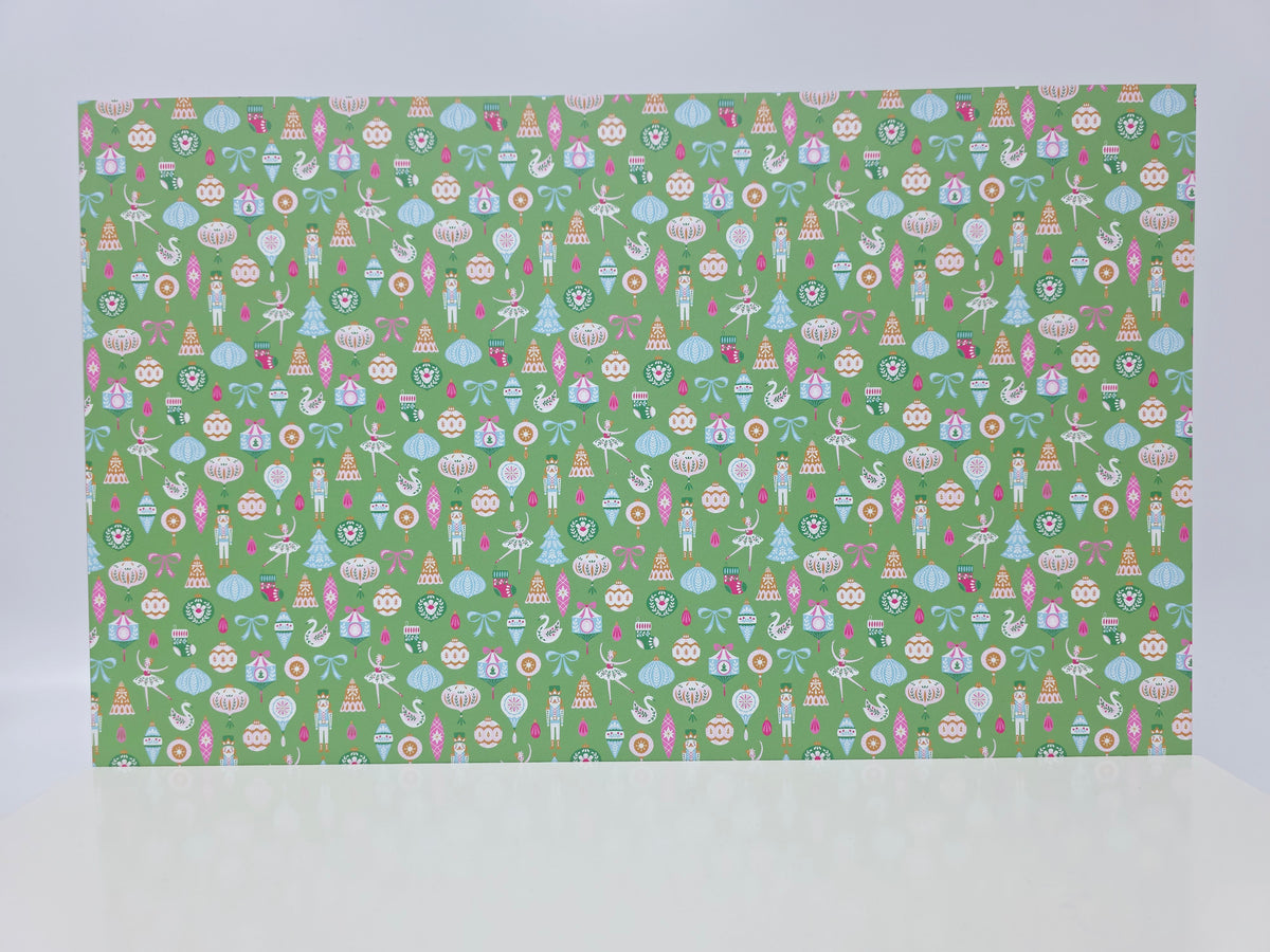 PatternPly® Full Coverage Nutcrackers and Ballerinas on Green LARGE product photo 2