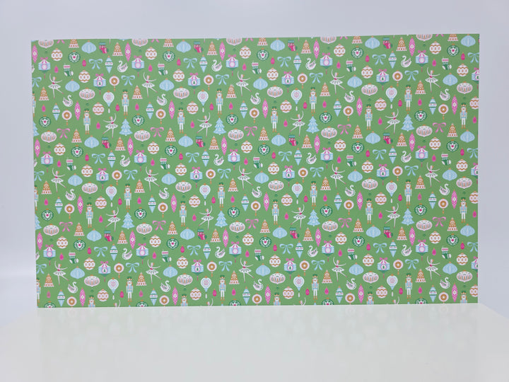 PatternPly® Full Coverage Nutcrackers and Ballerinas on Green LARGE