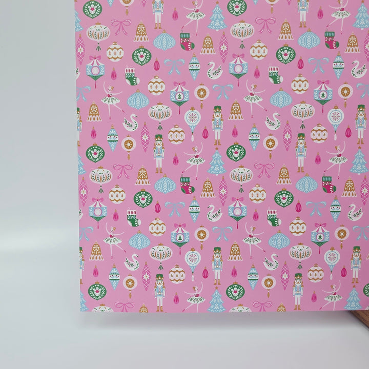 PatternPly® Nutcrackers and Ballerinas on Pink LARGE