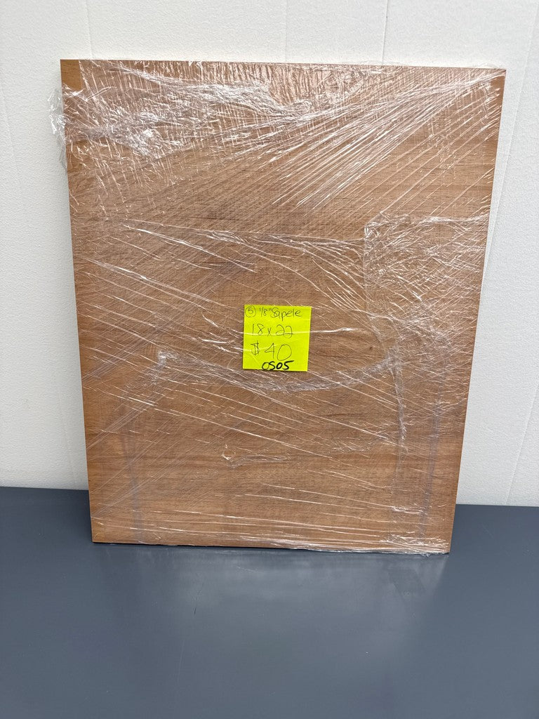 1/8” Sapele off cuts, 5 pcs 18x22