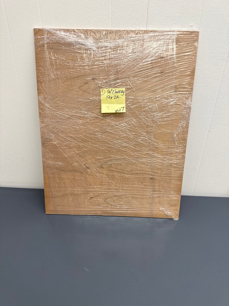 1/4” cherry outlet piece 19x24