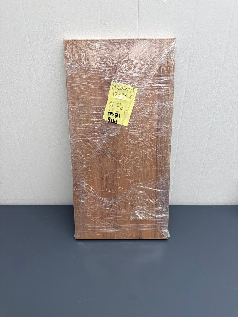 1/4” cedar outlet bundle, 4 pcs 12x23.75"