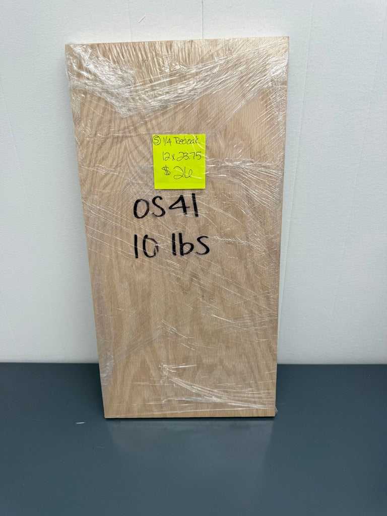 Outlet 1/4 in red oak, 5 pcs 12x23.75