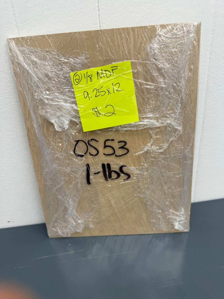 Outlet 1/8” MDF, 2 pcs, 9.25x12"
