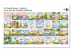 PatternPly® Full Coverage On Trend Volume 1 Cute Ducks and Geese Sampler: sampler sheet of small art scene designs