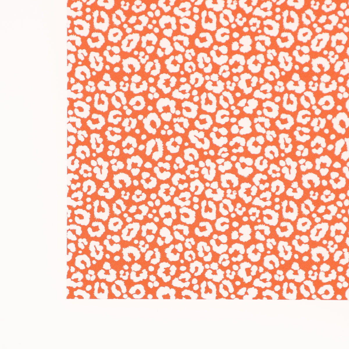 PatternPly® Scattered Leopard Orange sheet showing the pattern