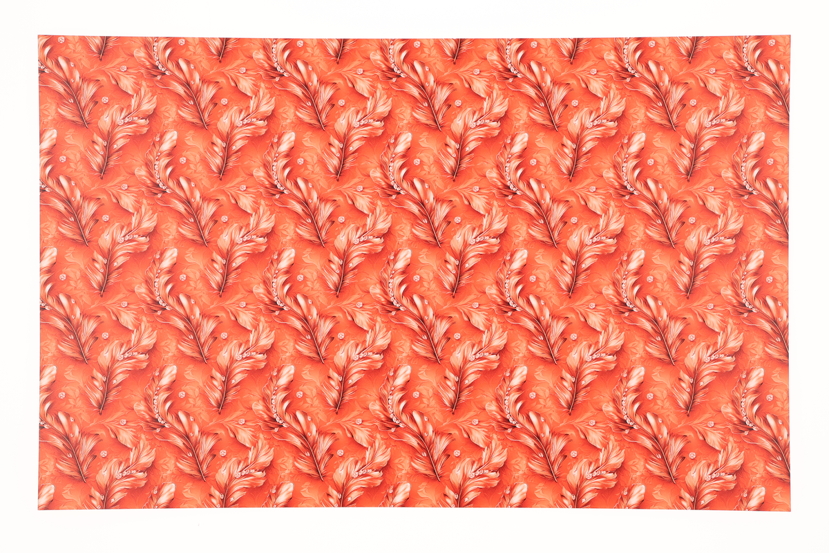 PatternPly® Full Coverage Feathers and Bling Orange product photo 2