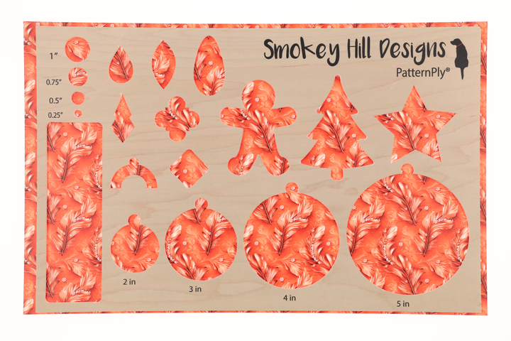 PatternPly® Full Coverage Feathers and Bling Orange