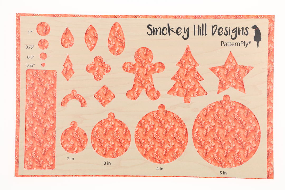 PatternPly® Full Coverage Feathers and Bling Orange Mini