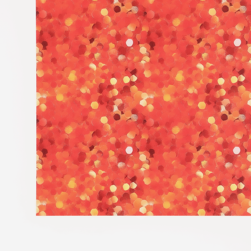 PatternPly® Full Coverage Orange Confetti sheet showing the pattern
