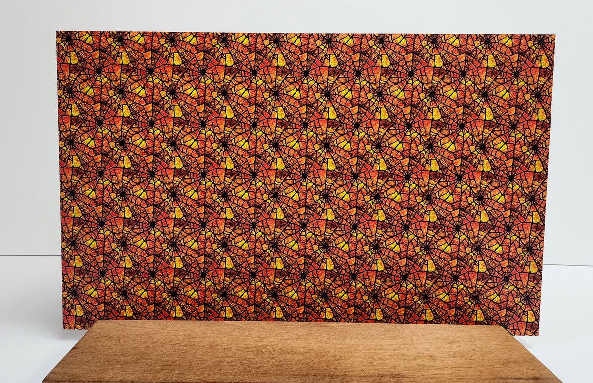 PatternPly® Full Coverage Orange Stained Glass Spiderwebs product photo 3