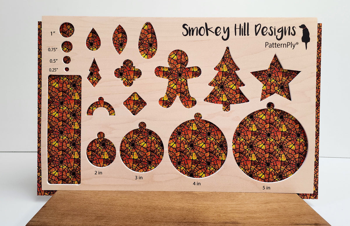 PatternPly® Full Coverage Orange Stained Glass Spiderwebs product photo 2