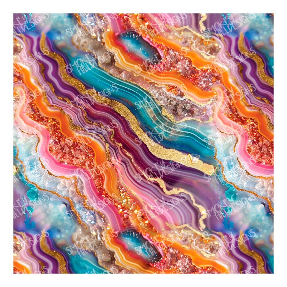 PatternPly® Full Coverage Ornate Geode sheet showing the pattern