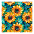 PatternPly® Transparent Painted Sunflowers sheet showing the pattern