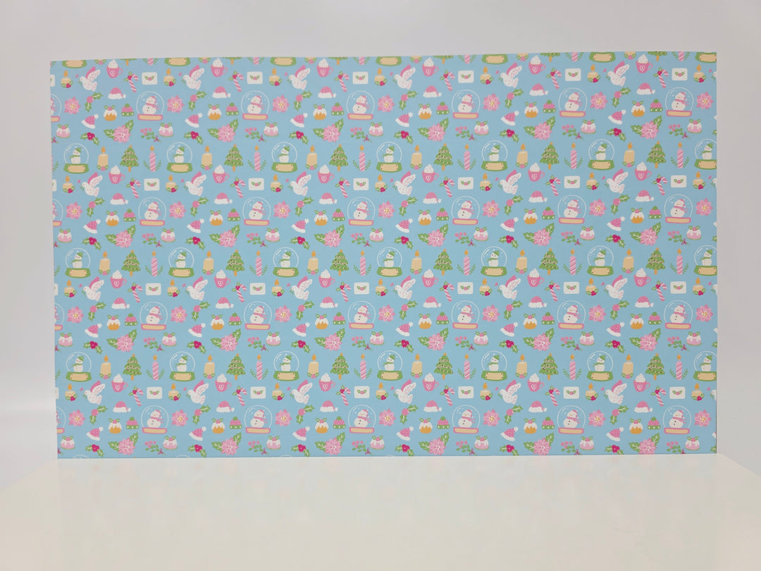 PatternPly® Full Coverage Pastel Christmas on Blue