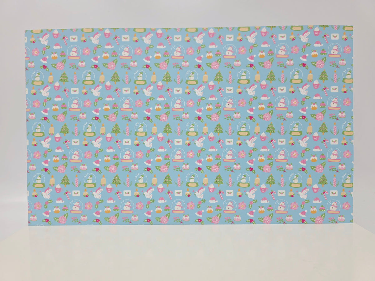PatternPly® Full Coverage Pastel Christmas on Blue product photo 2