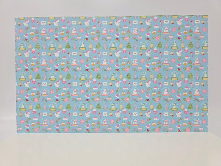 PatternPly® Full Coverage Pastel Christmas on Blue