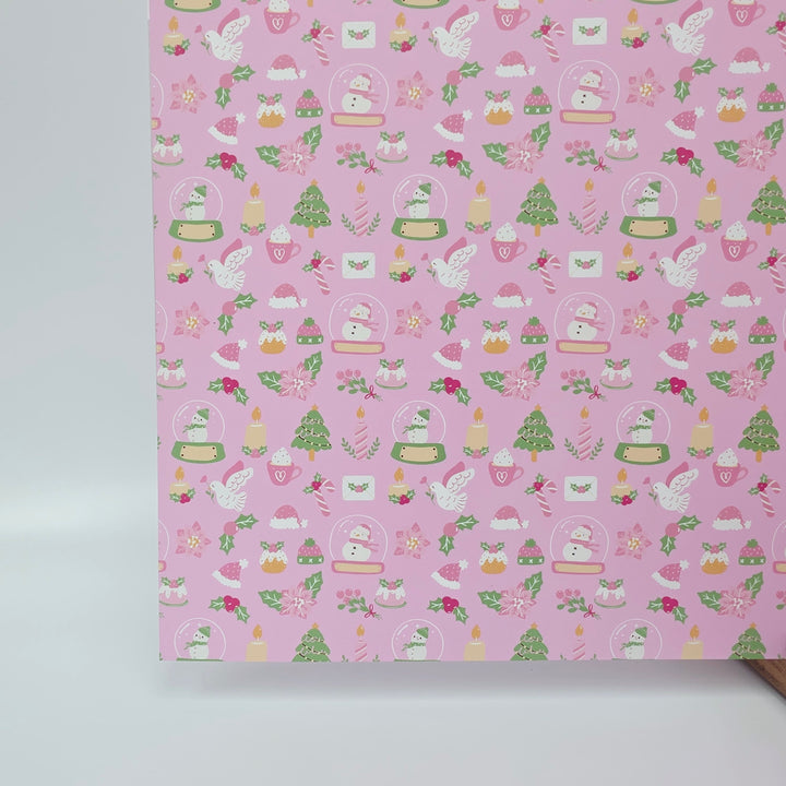 PatternPly® Full Coverage Pastel Christmas on Pink