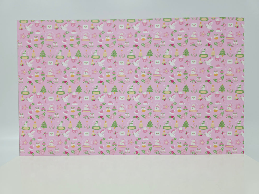 PatternPly® Full Coverage Pastel Christmas on Pink