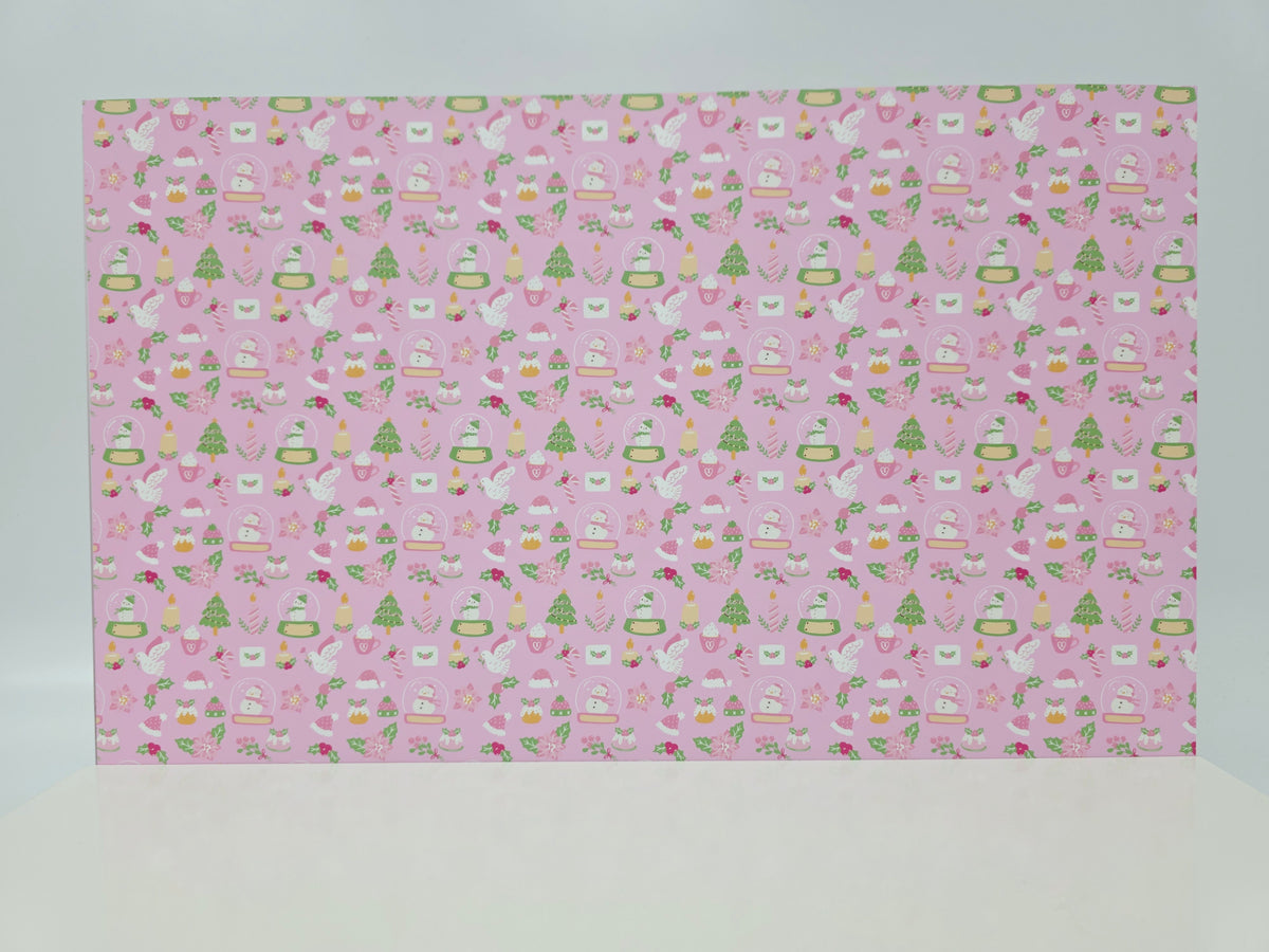 PatternPly® Full Coverage Pastel Christmas on Pink product photo 2