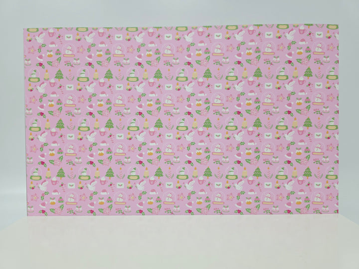 PatternPly® Full Coverage Pastel Christmas on Pink