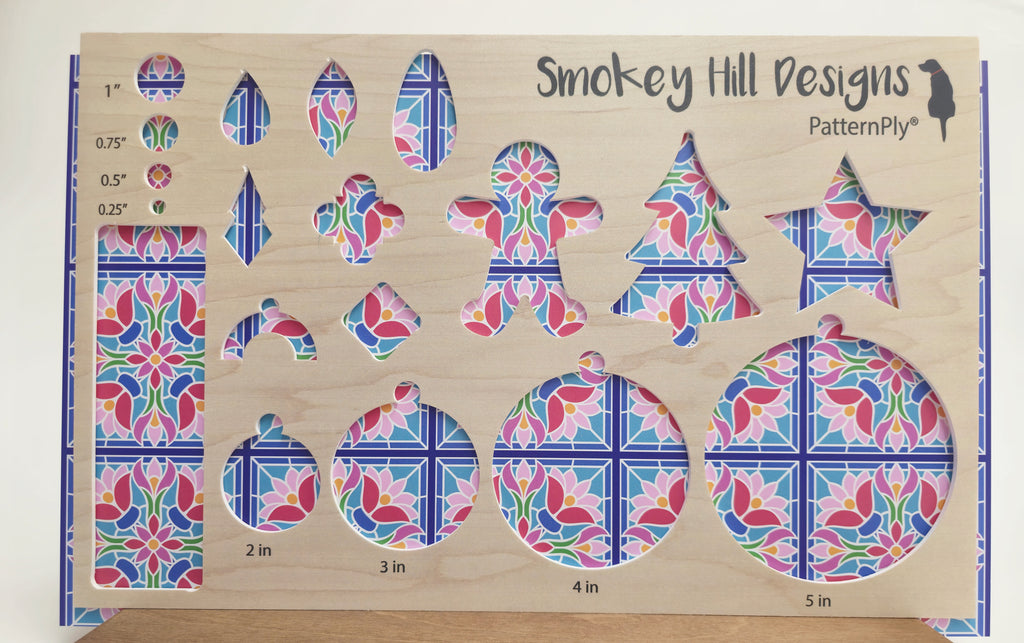 PatternPly® Full Coverage Pastel Floral Stained Glass LARGE product photo 2