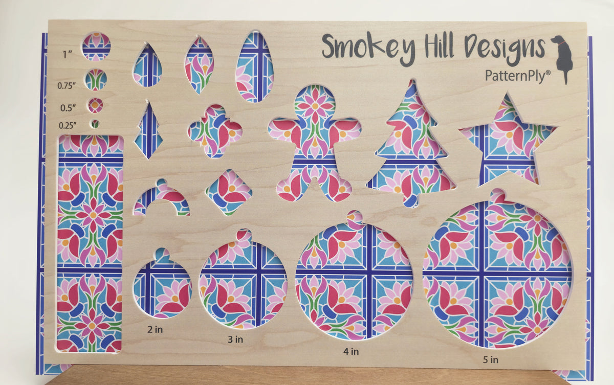 PatternPly® Full Coverage Pastel Floral Stained Glass LARGE product photo 2