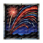 PatternPly® Transparent Patriotic Series Fireworks Volume 11 art scene artwork