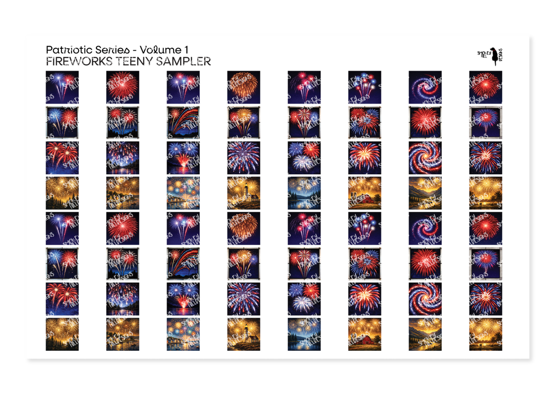 PatternPly® Full Coverage Patriotic Volume 1 Fireworks Teeny Sampler Teeny Sampler